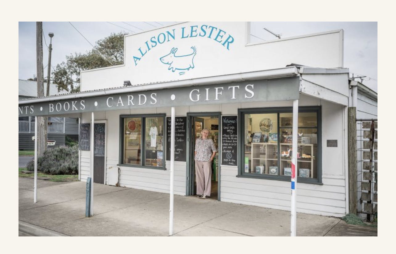 Alison Lester store at Fish Creek