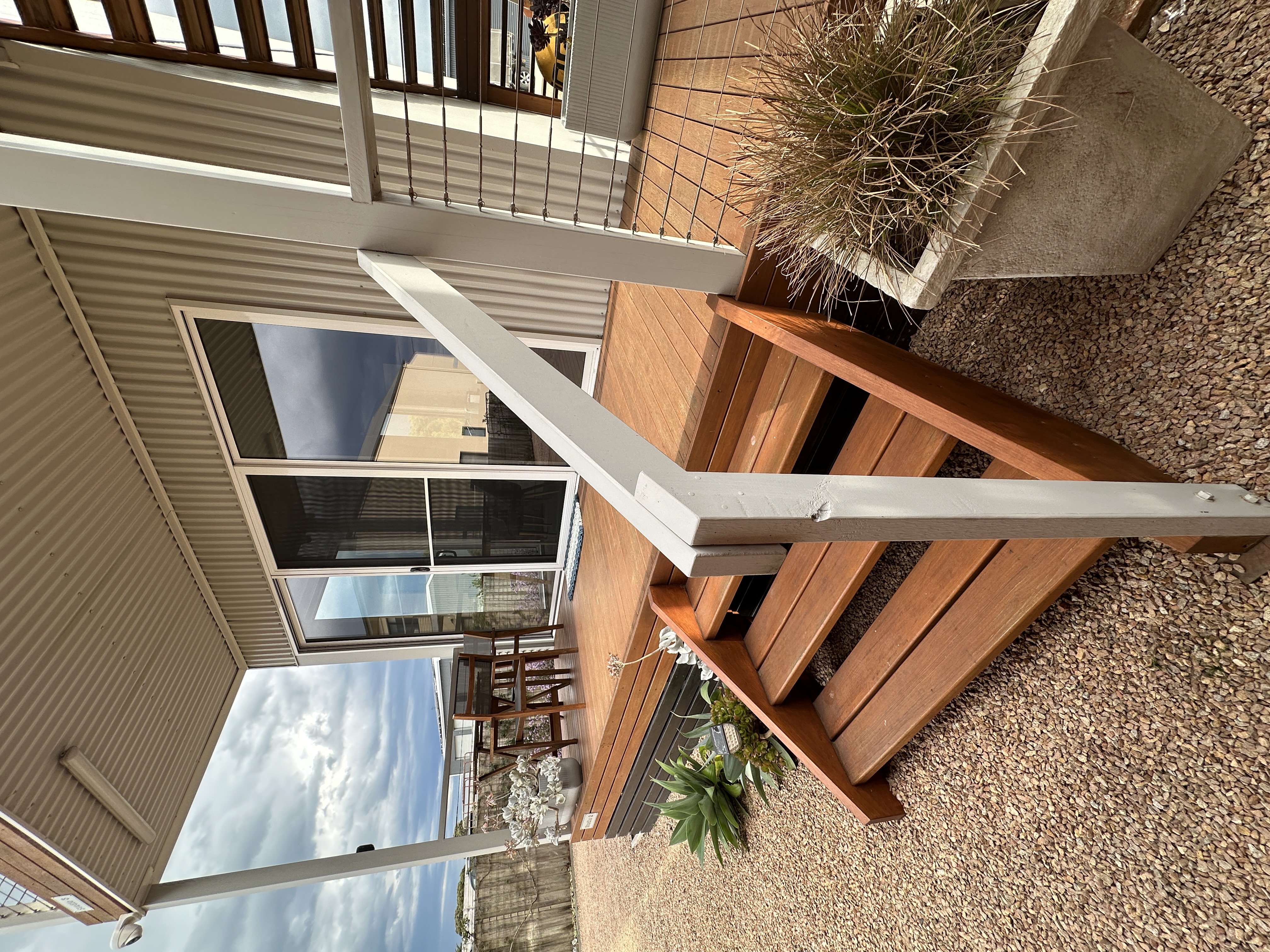 Studio 2 additional step access with handrail