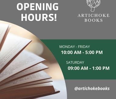 Artichoke Books open hours