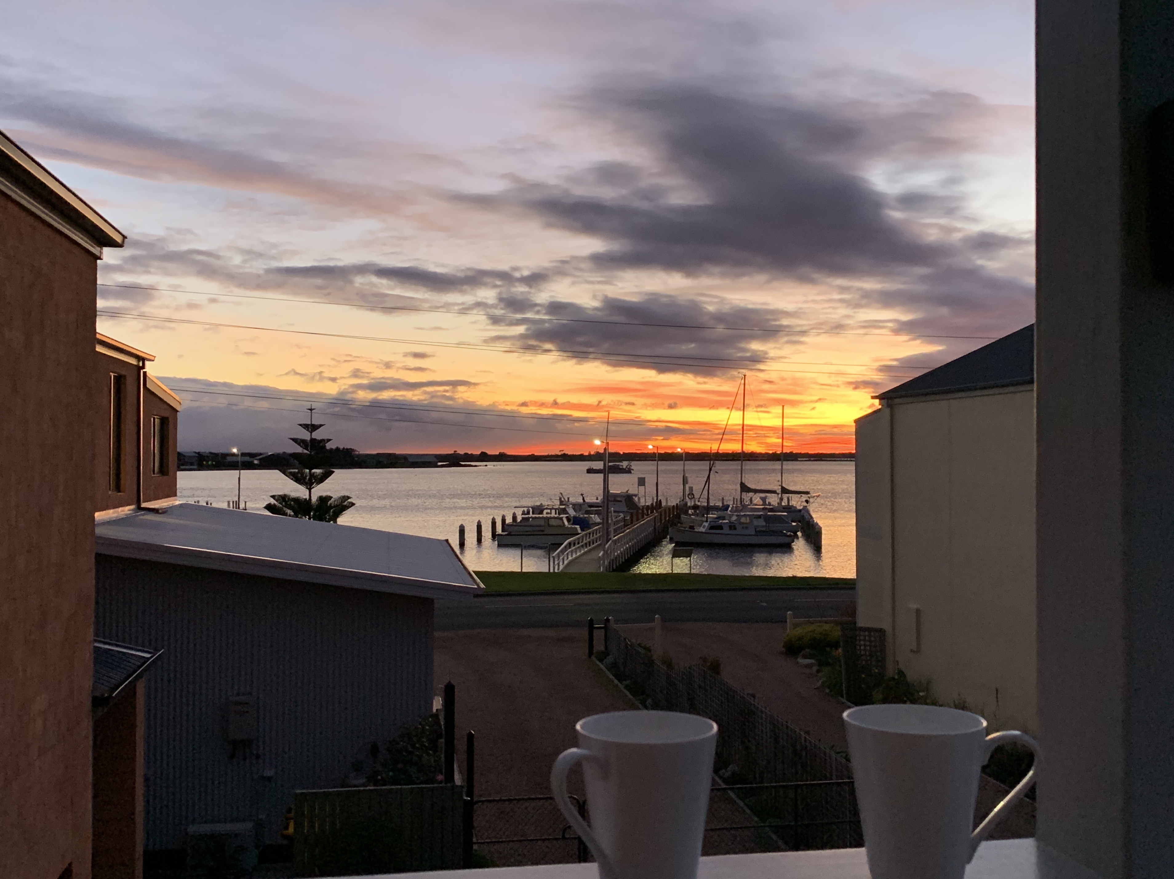 Sunrise from Studio 3 balcony