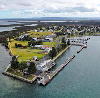 Aerial view Port Albert