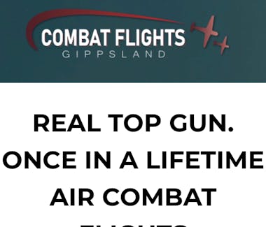 Real Top Gun flights in Gippsland
