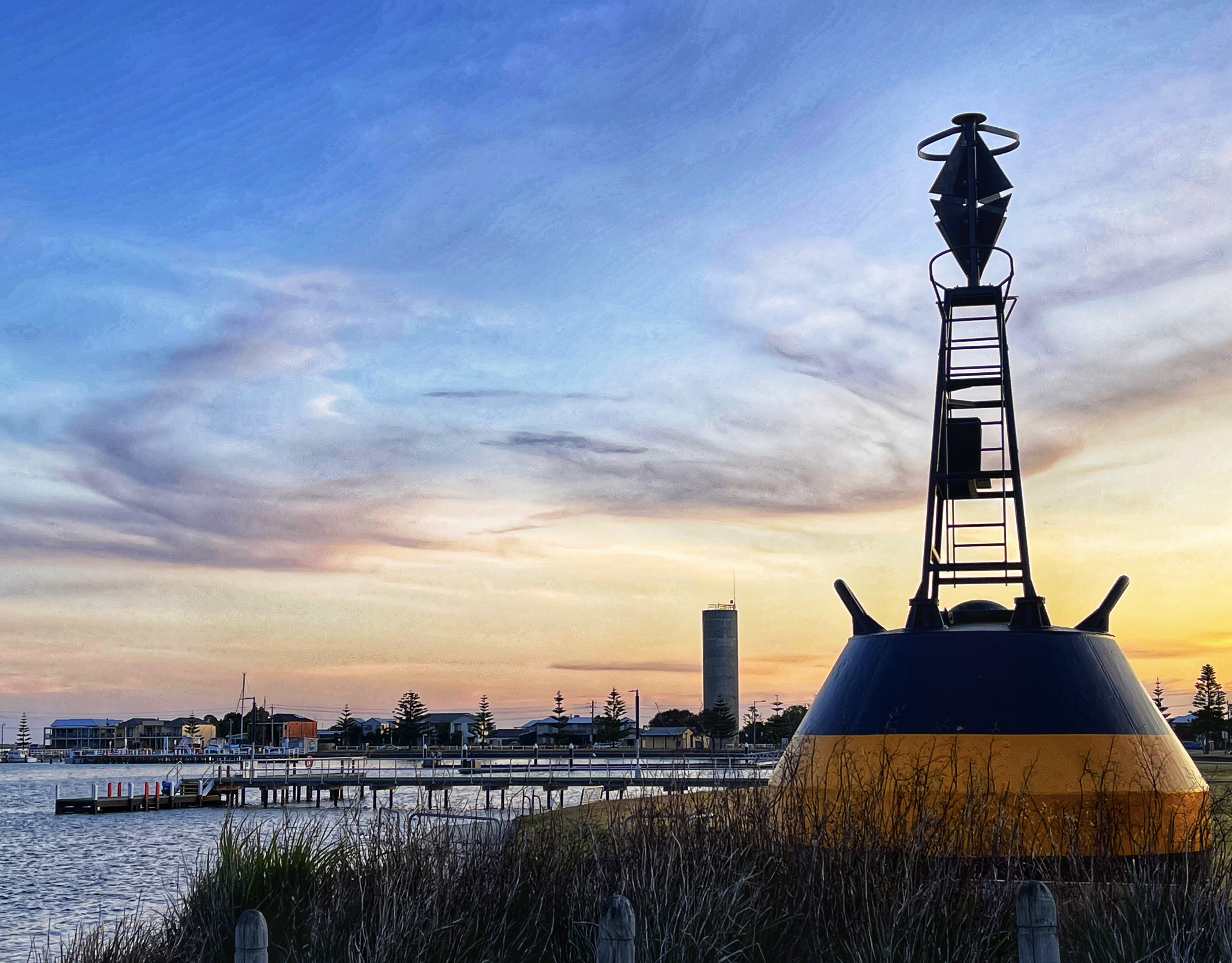 Port Albert harbour at sunset