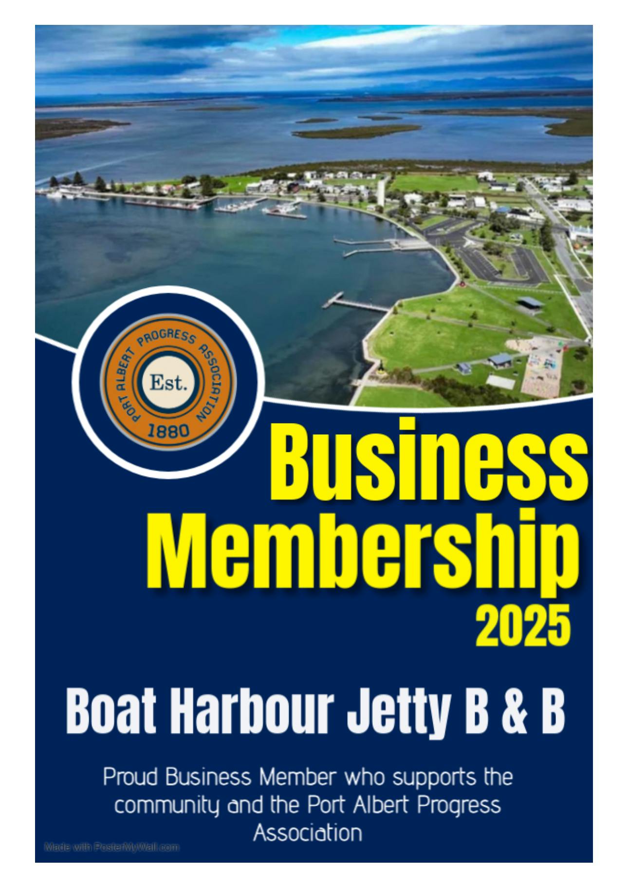 Boat Harbour Jetty B&B proudly supports Port Albert Progress Association