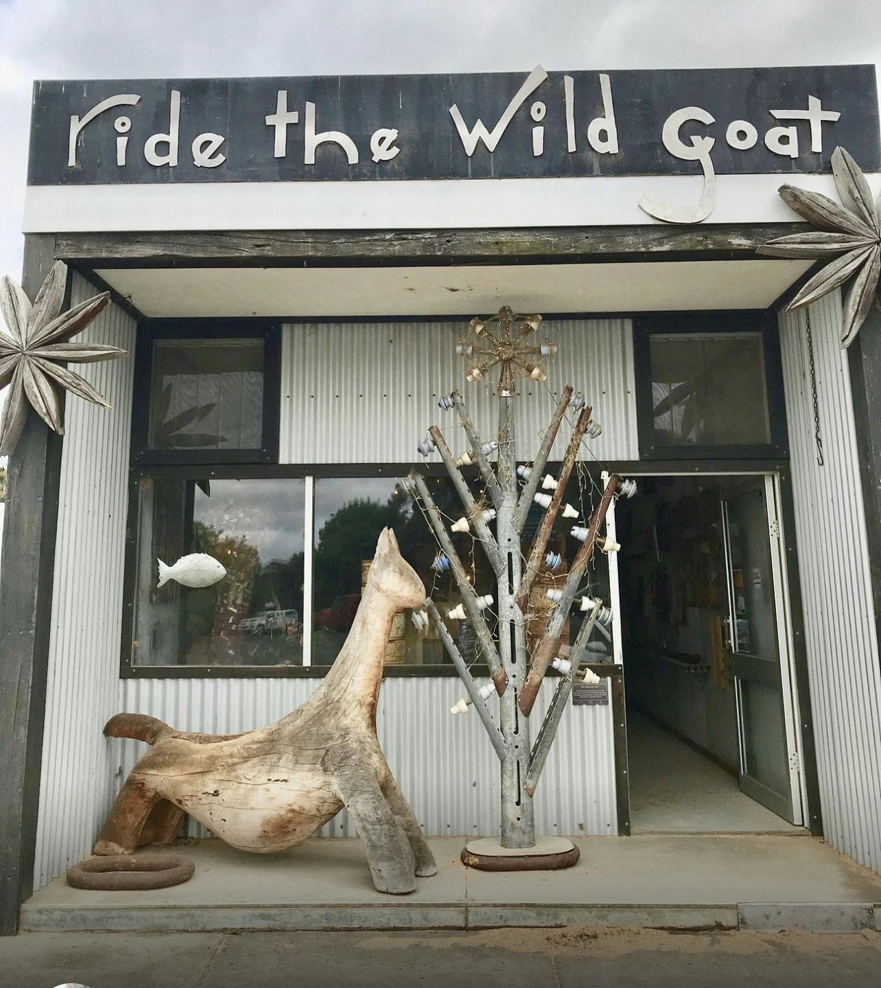 Ride The Wild Goat Sculpture Gallery and Antiques Fish Creek