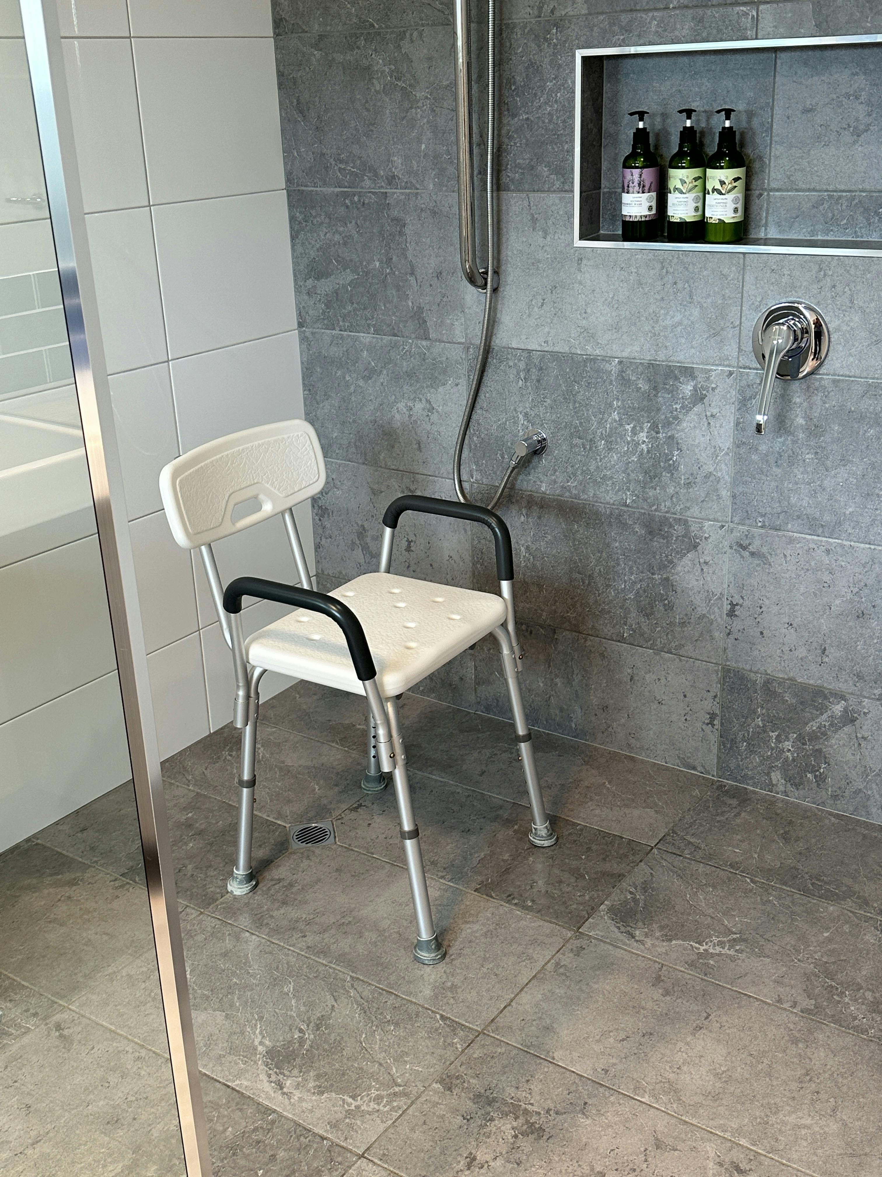 Shower chair available on request