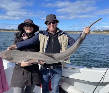 Catch an inlet gummy shark with Port Albert Fishing Charters & Eco Tours