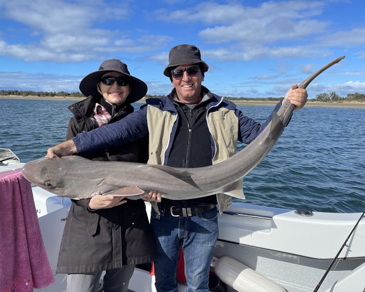Catch an inlet gummy shark with Port Albert Fishing Charters & Eco Tours