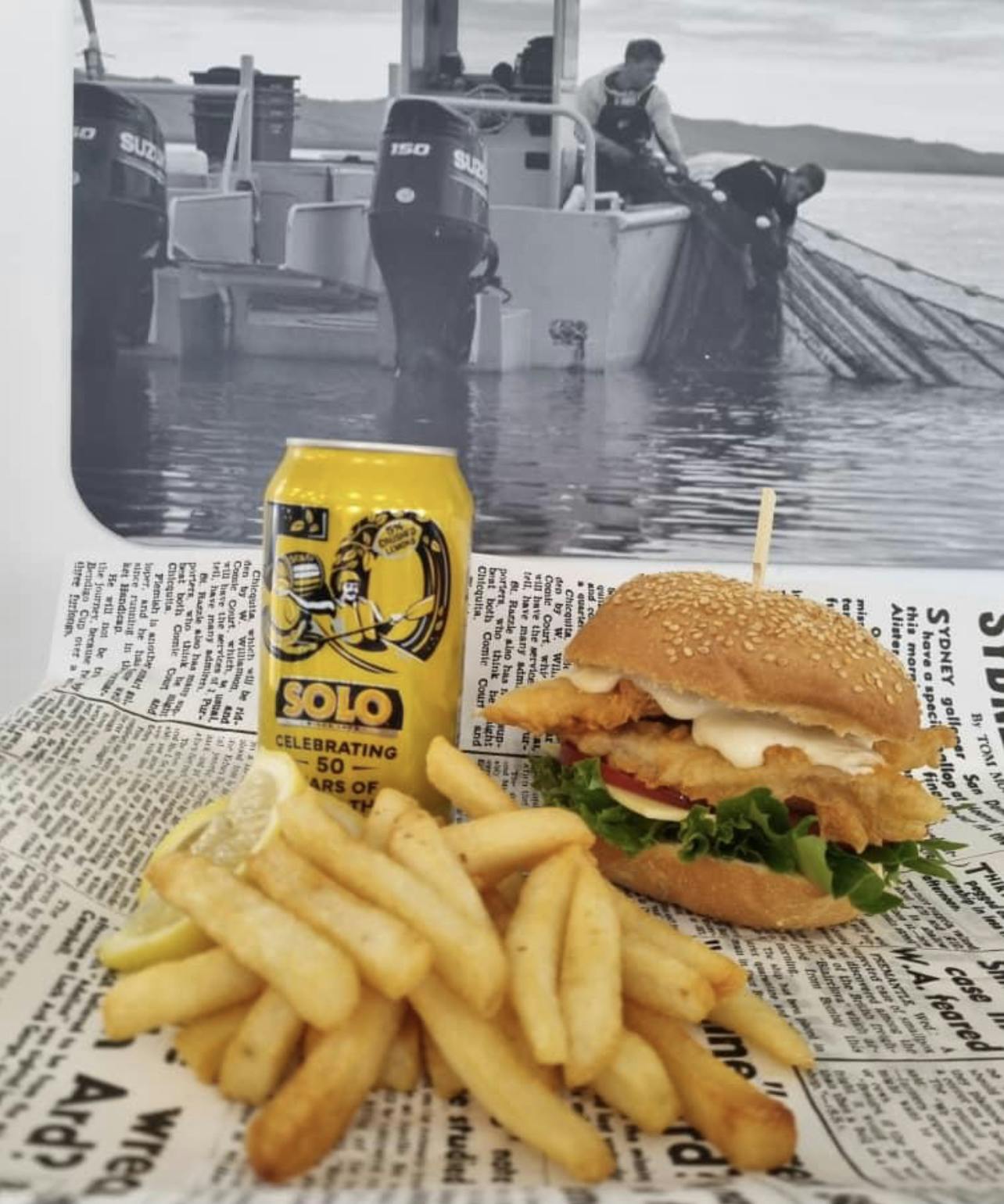 Port Albert Fish & Chip Co burger special