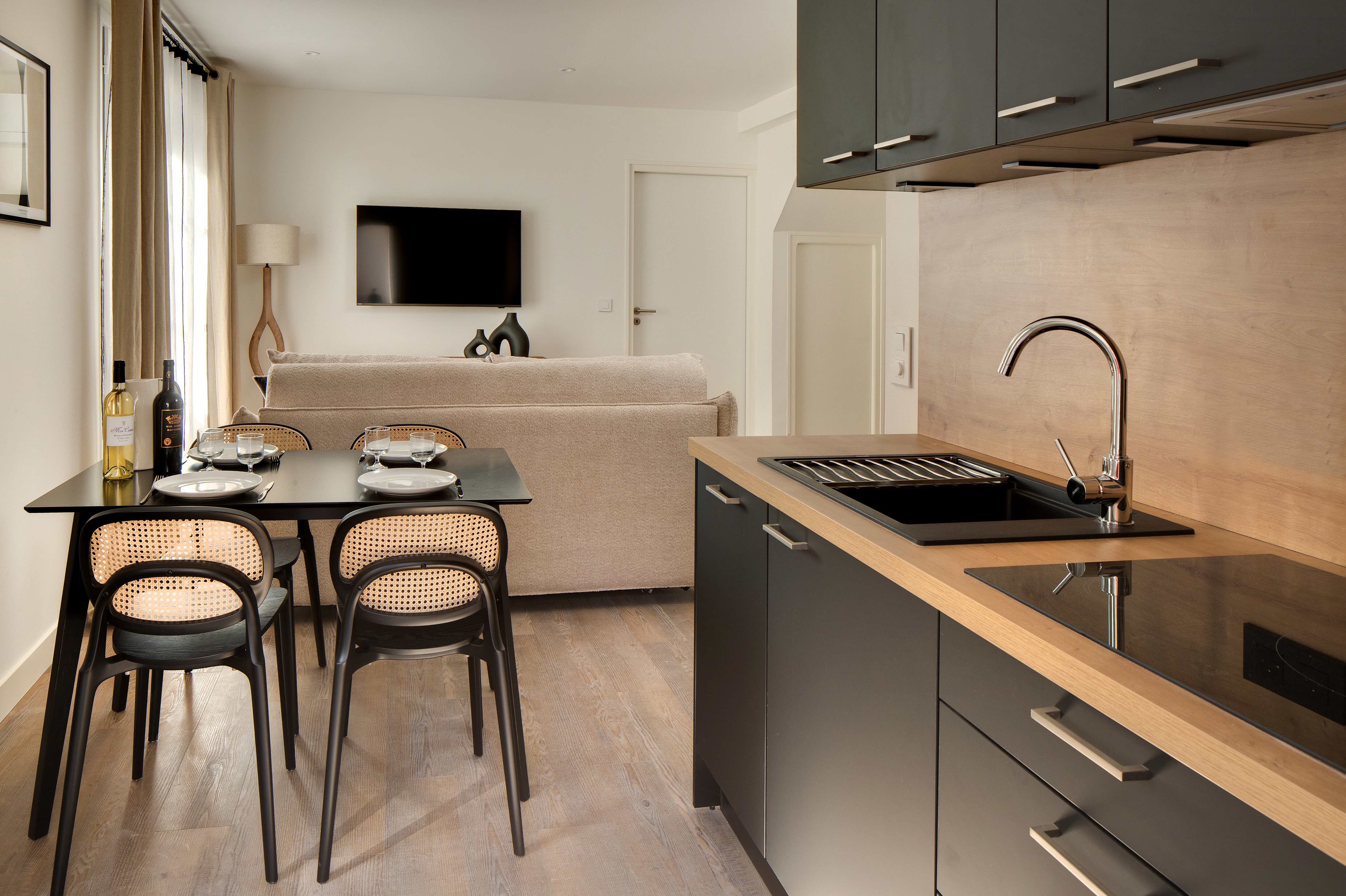 Cuisine de l'appartement Saint Elme à Collioure