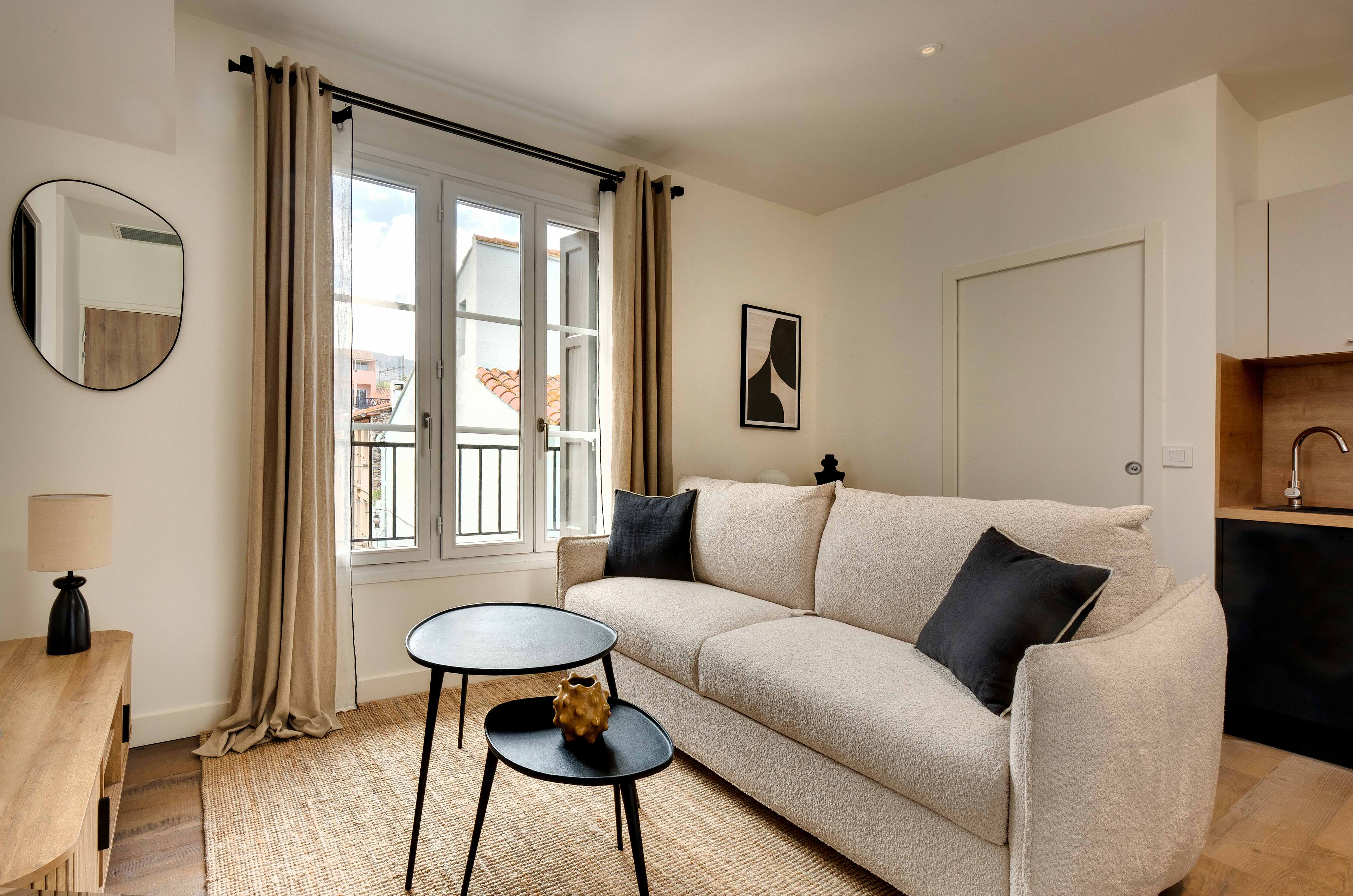 Salon de l'appartement Madeloc à Collioure