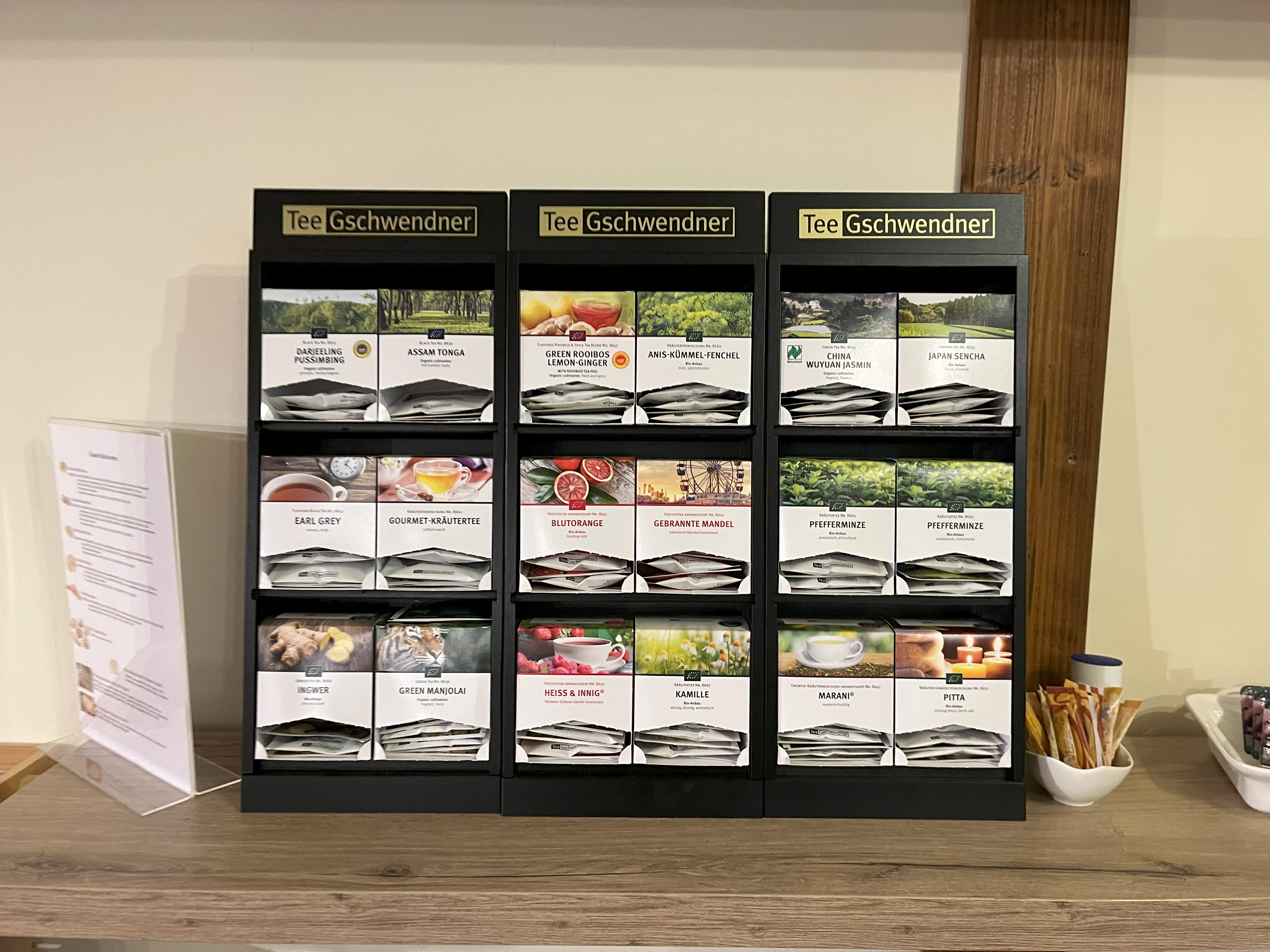 Teeauswahl Frühstücksbuffet