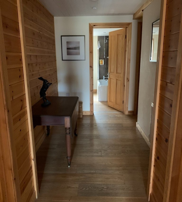 Spacious Hallway in Cathedral Lodge at Riverside Lodges in Ripon