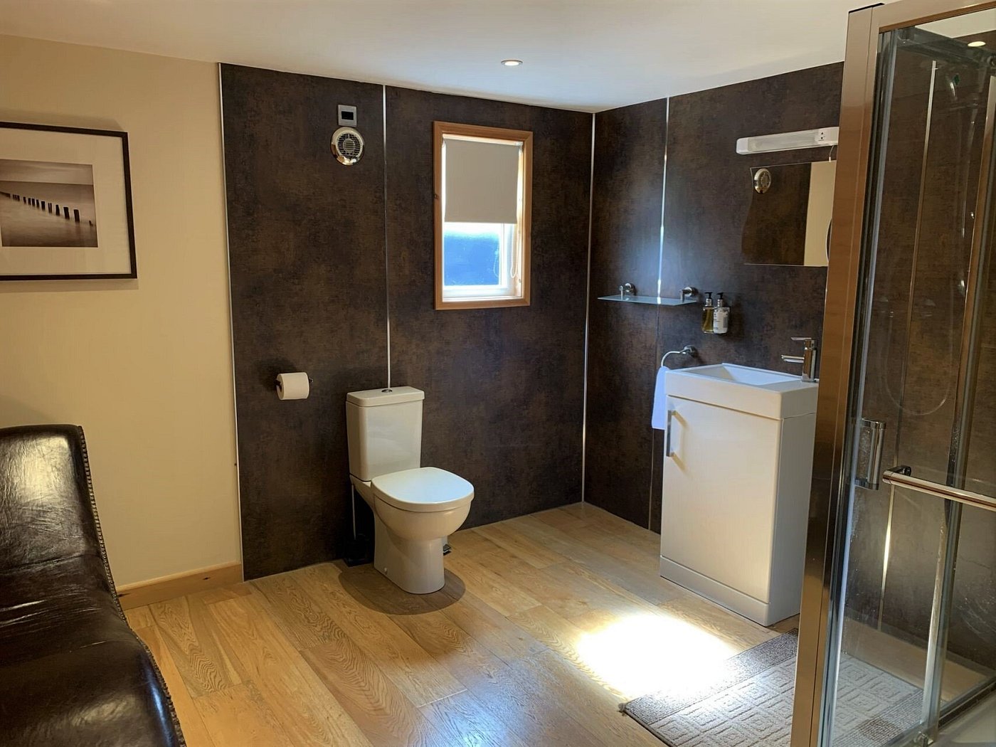 Ensuite Shower in Cathedral Lodge at Riverside Lodges in Ripon