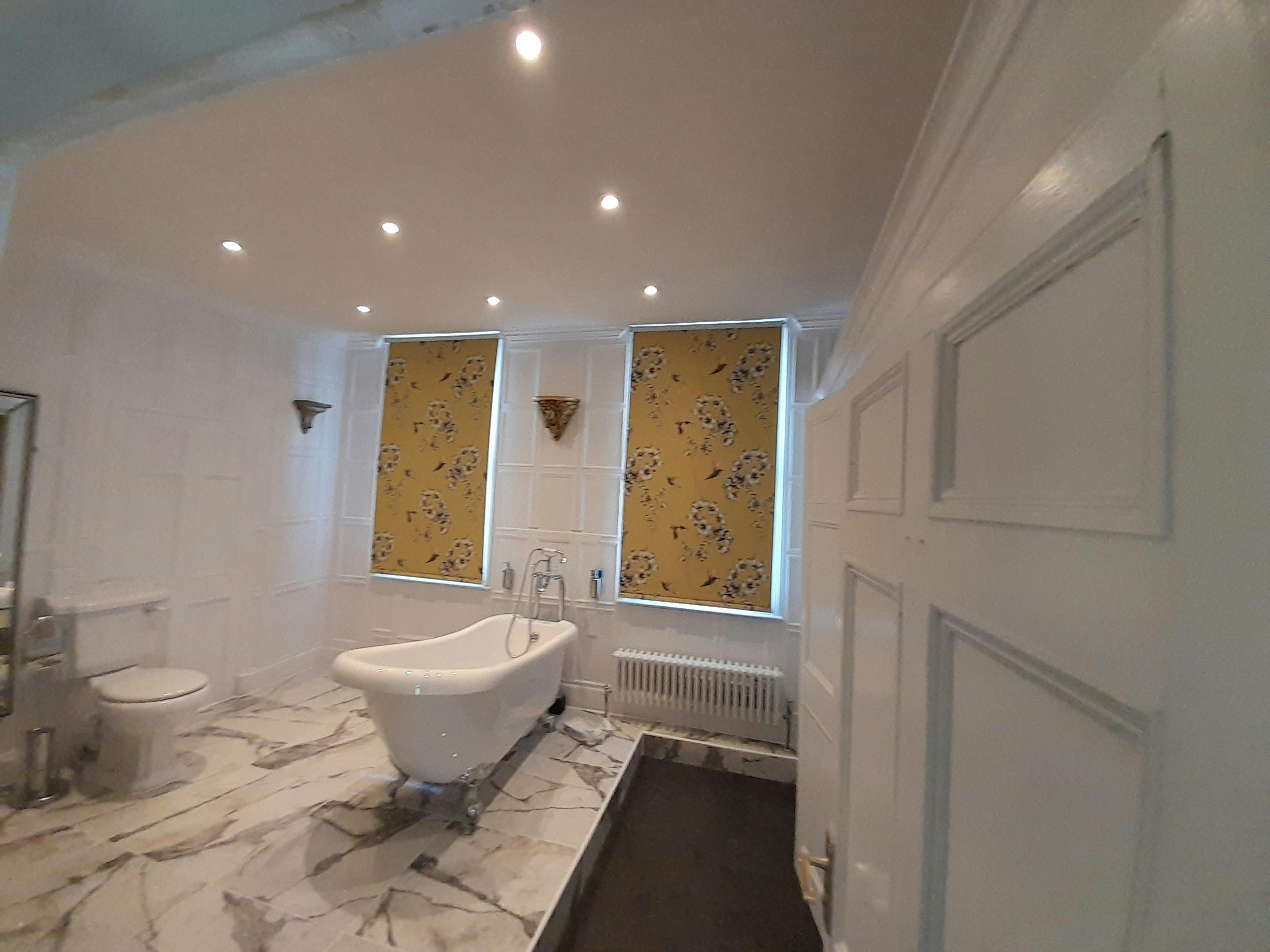 Oak panelled bathroom