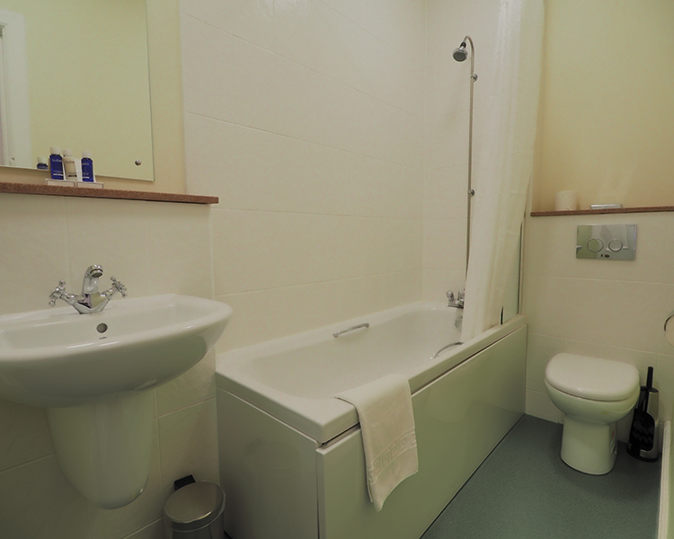 Clean bathroom in the Royal Hotel, Stornoway, Isle of Lewis