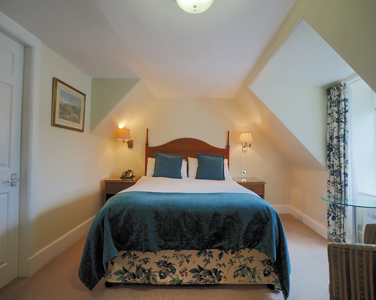 Double room in the Royal Hotel, Stornoway overlooking back of the hotel.