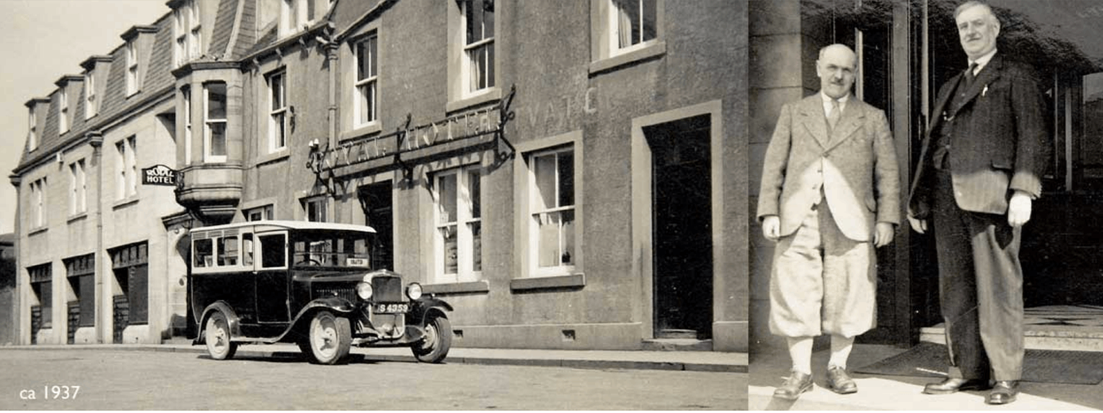 Old photo of the Royal hotel circa 1937.