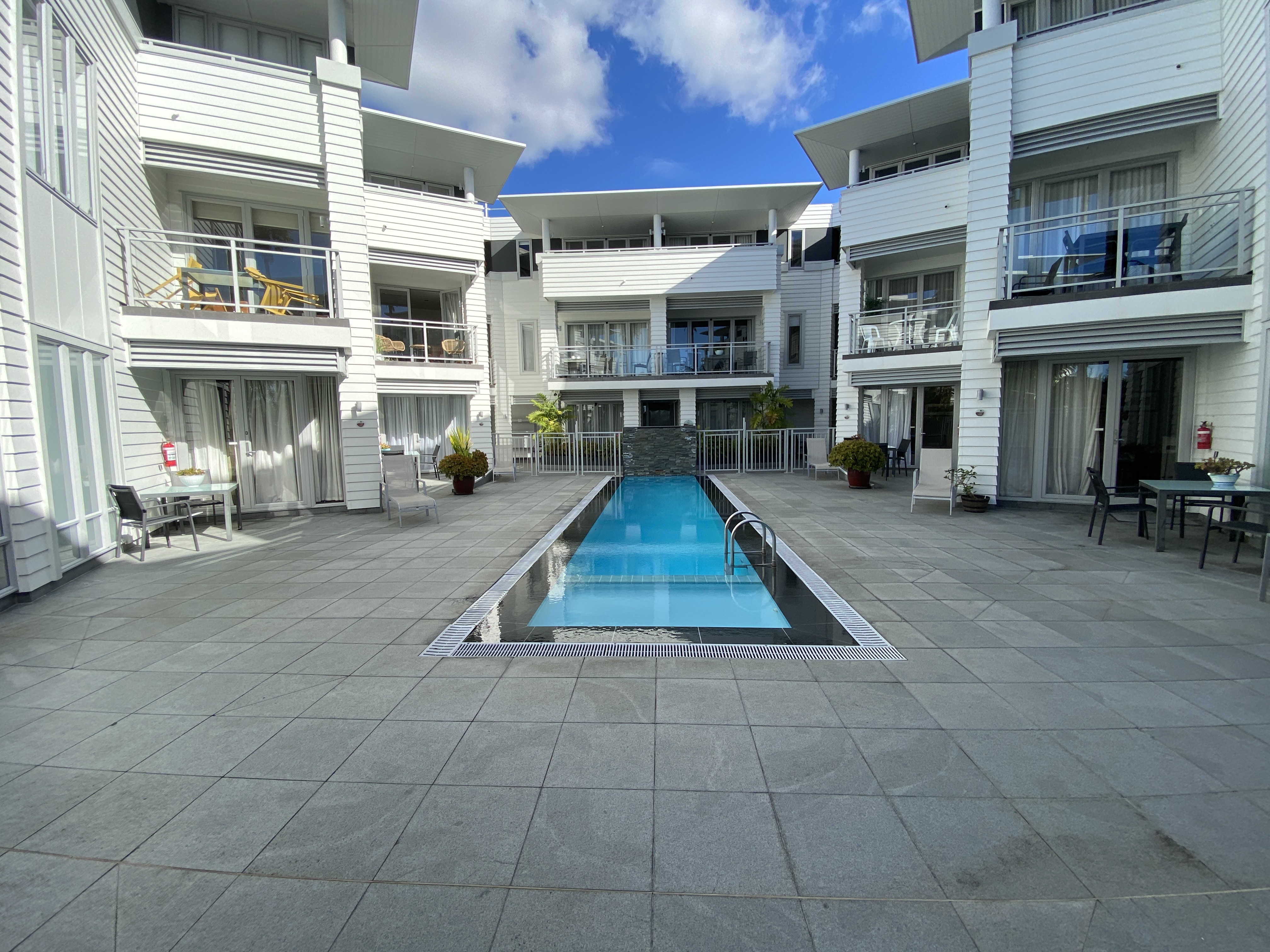 The heated pool on the same level awaits for you to bathe in Salt Water filtration.