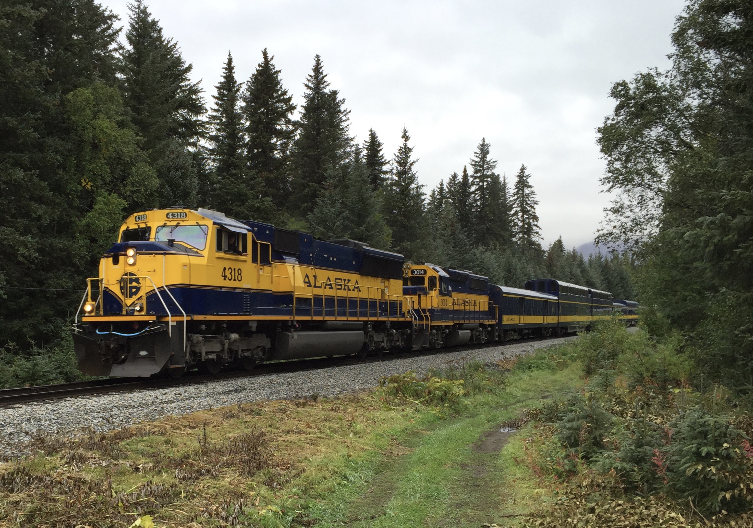 Alaska Railroad runs through the property