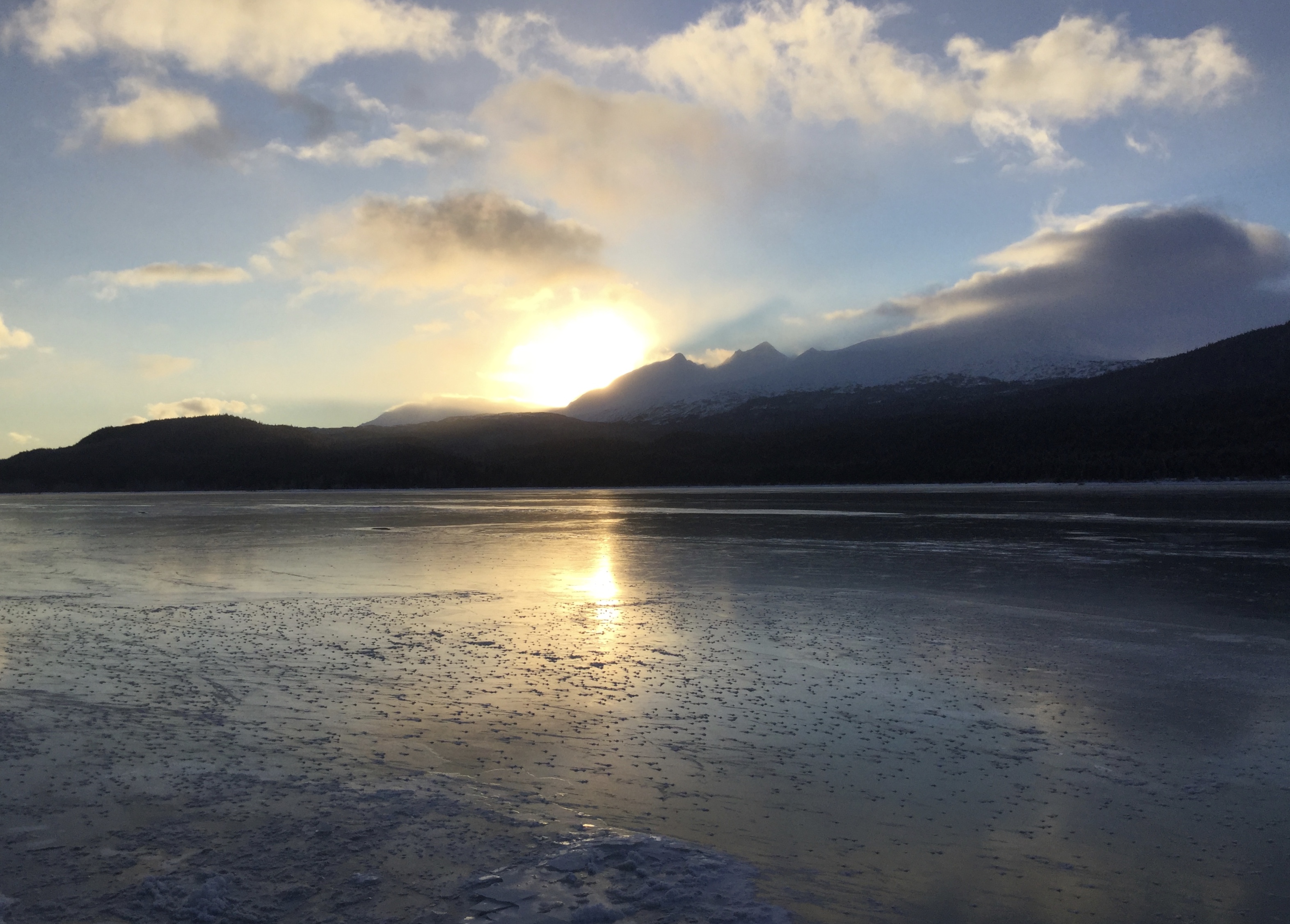 Kenai Lake looking Southwest in Winter