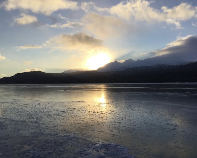 Kenai Lake looking Southwest in Winter