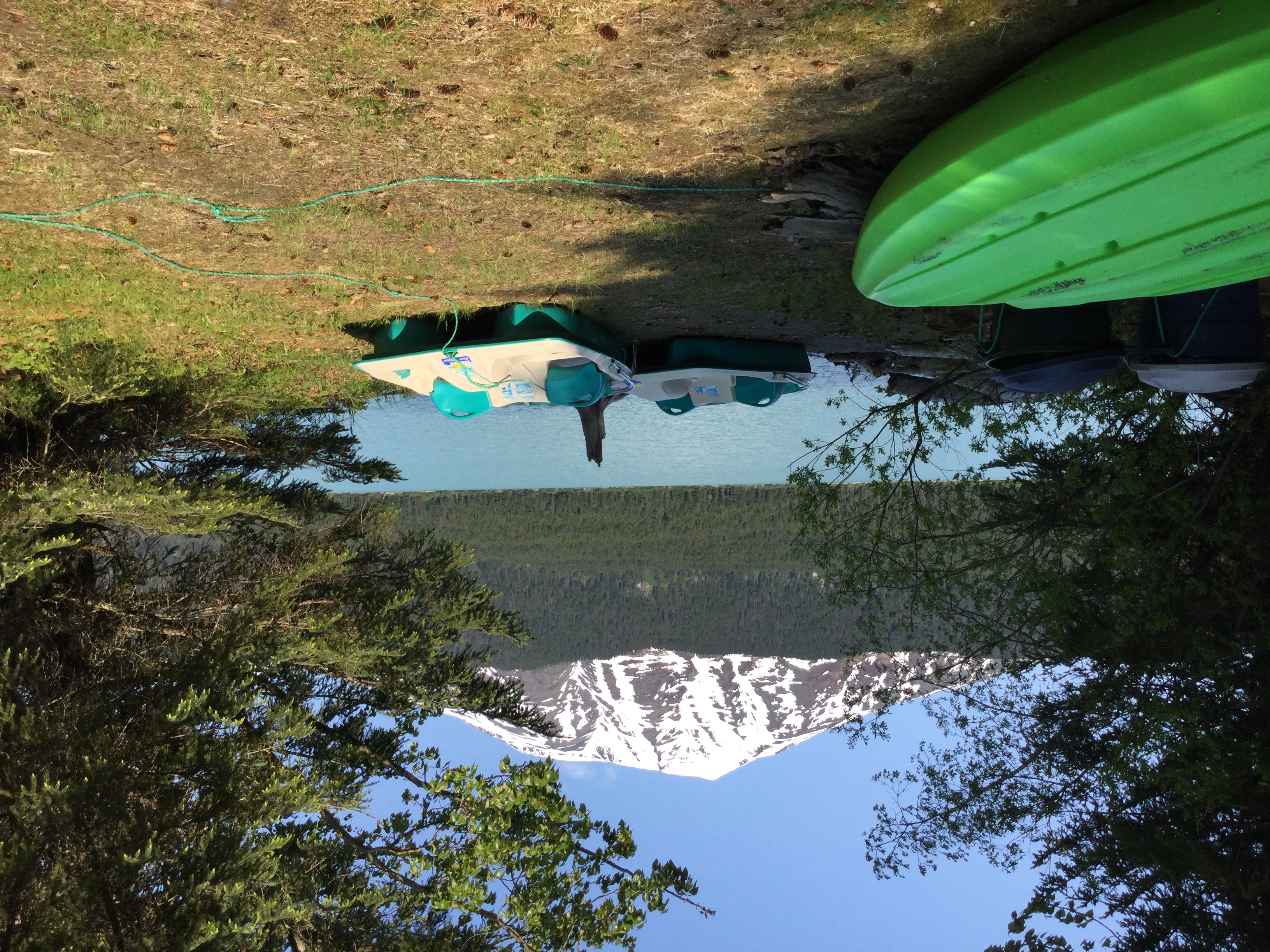 Picnic Area with kayaks and peddle boats