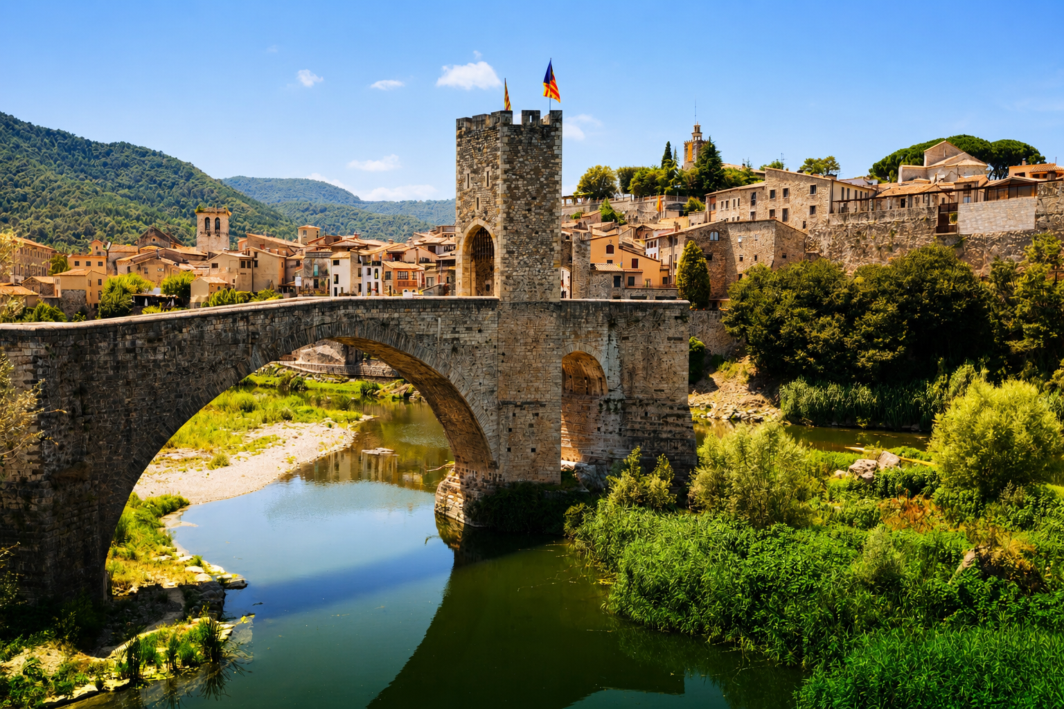 Vue du Pont de Besalu