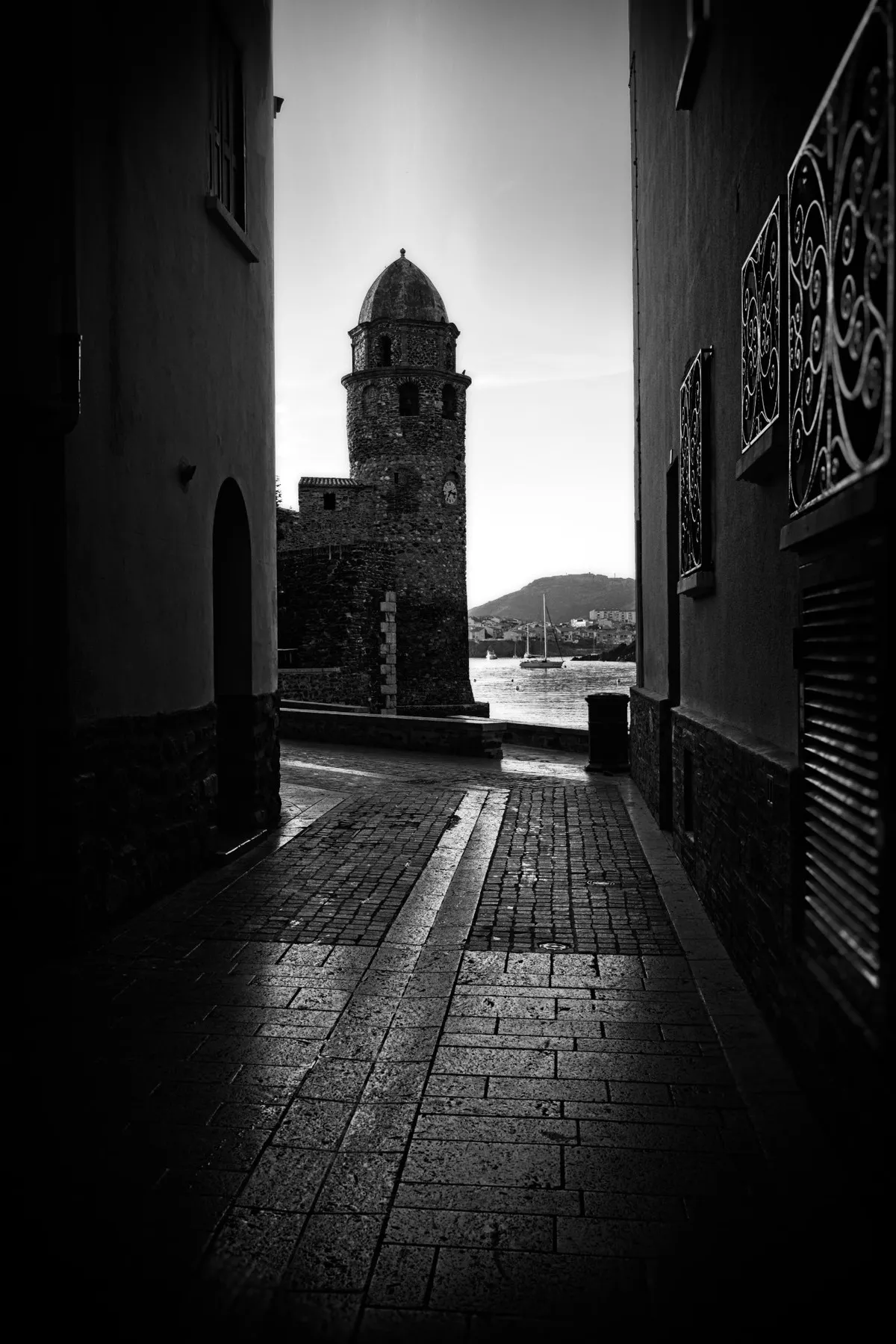 Photo prise dans le quartier du Moure a collioure