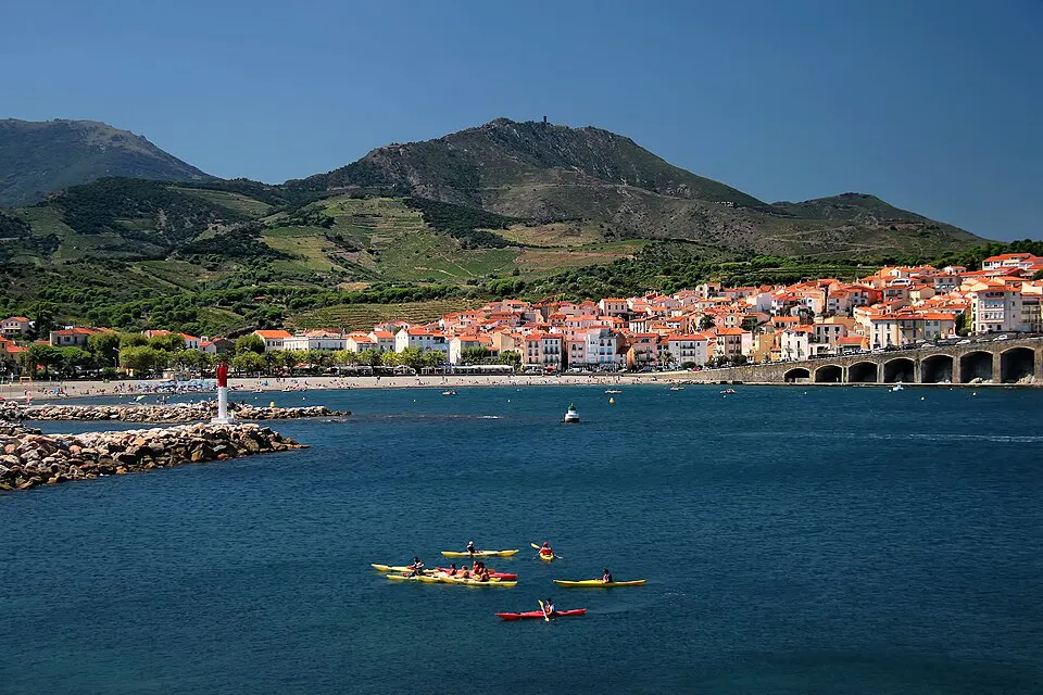 Vue sur Banyuls-sur-Mer depuis la Mer