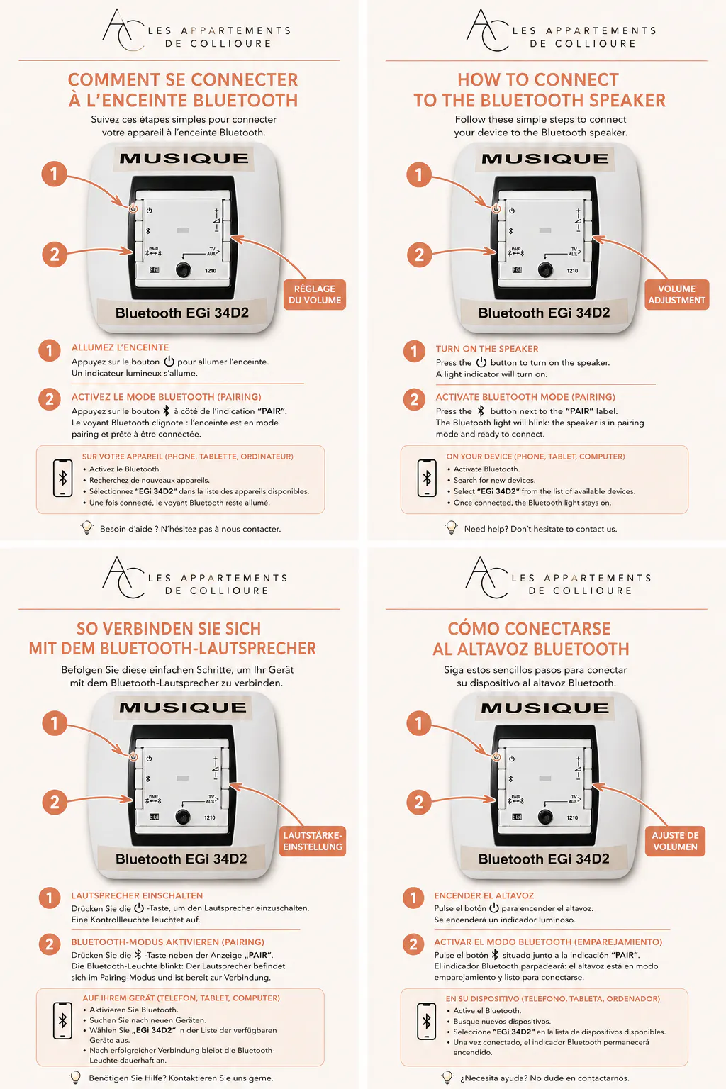 Mode d'emploi de l'enceinte bluetooth
