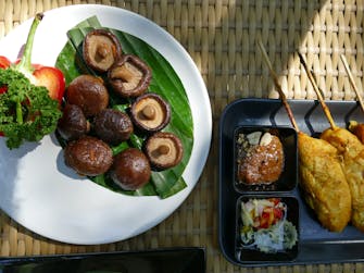 baked mushrooms at Monoceros Resort, Chiang Mai