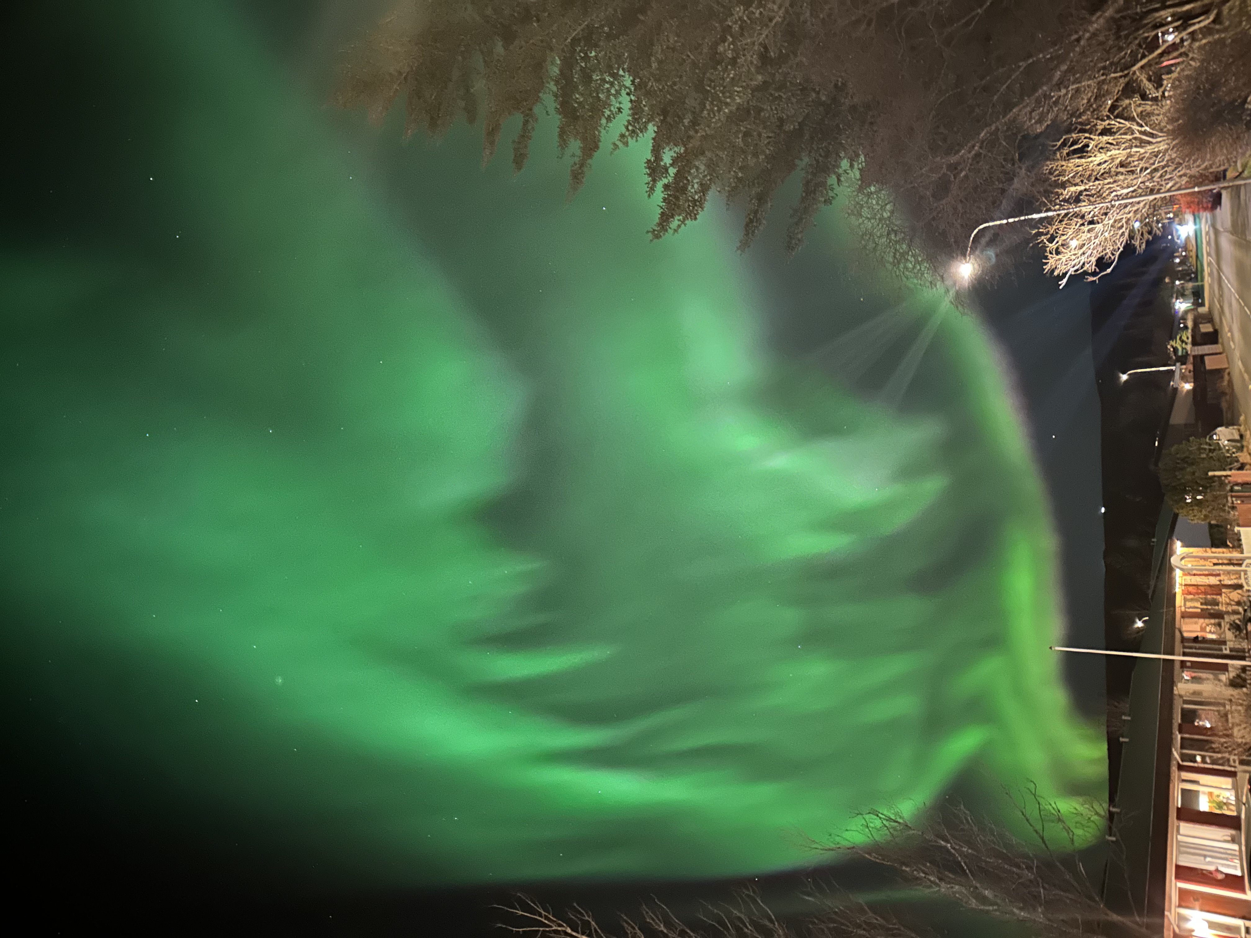 Northern lights (Aurora Borealis) at Inni boutique apartments