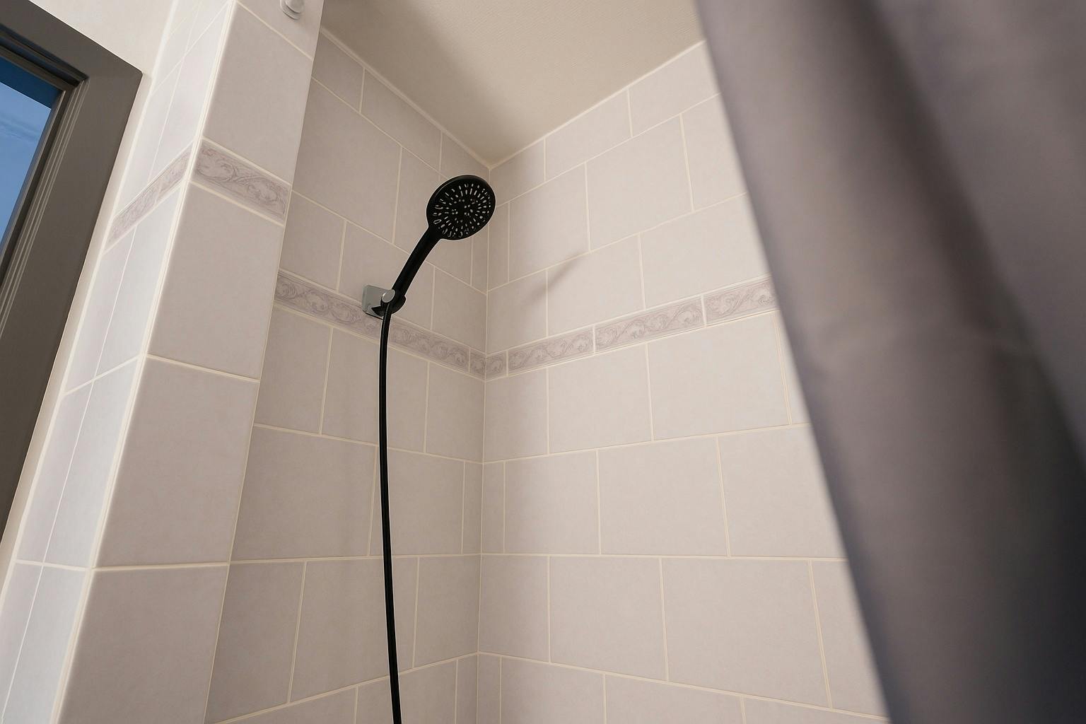 Clean private shower in Hotel Amager superior double room, Copenhagen direct booking