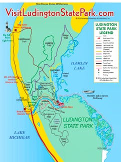 Ludington State Park Map - United States Map