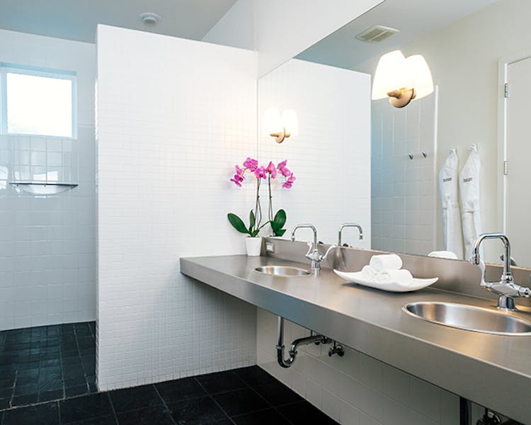 Our over-sized vanity afford you the luxury of easy access to all your toiletries.