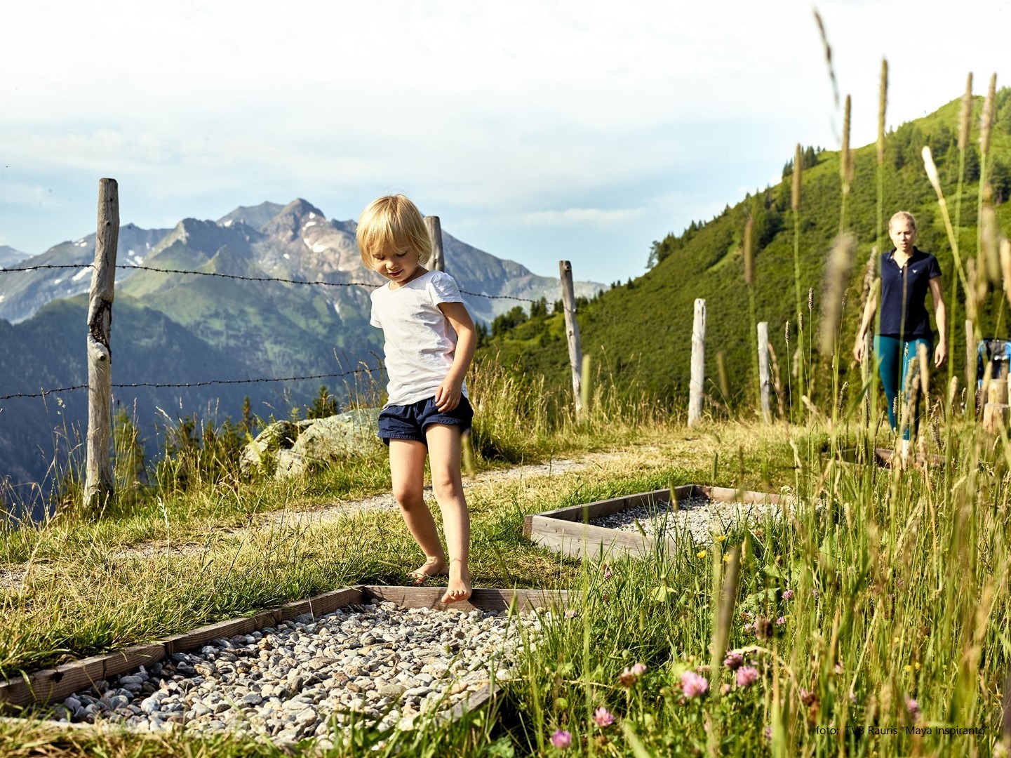 Blote voetenpad bij de Hochalmbahn Rauris