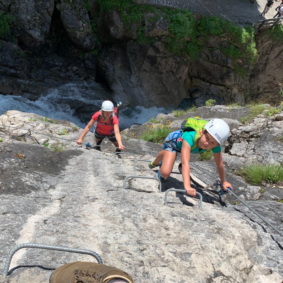Klettersteig bovenaanzicht in Oostenrijk Salzburgerland