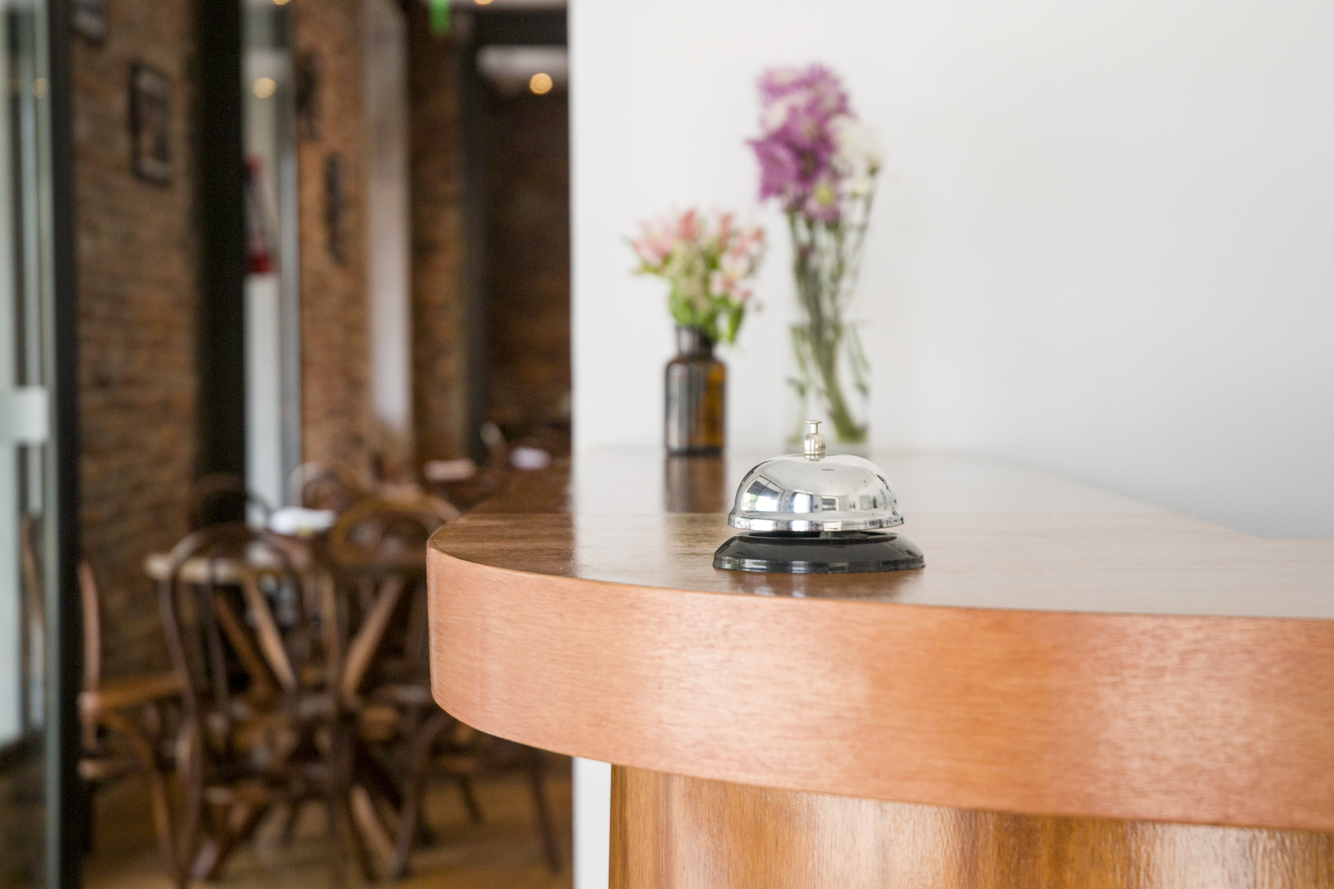 Recepción y vista a la cafetería 1908